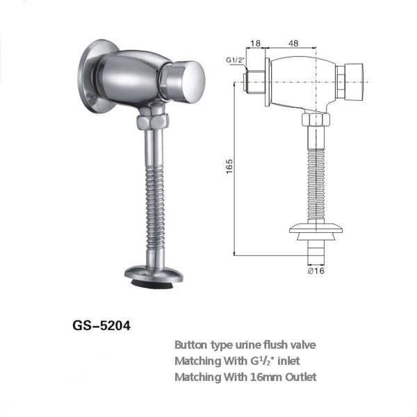 self closing urinal flush valve