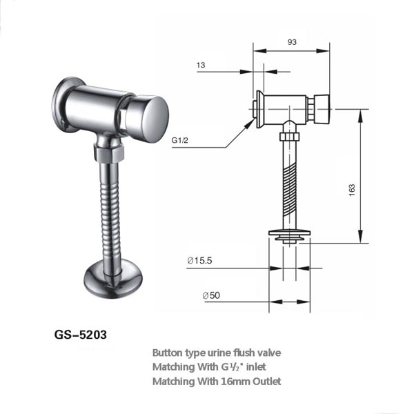 self closing urinal flush valve